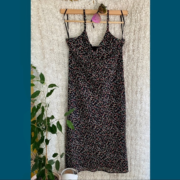 90’s Smart Set rainbow polka dot maxi slip dress - Picture 2 of 5